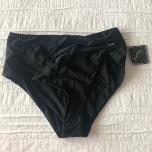Black high waisted bikini bottoms